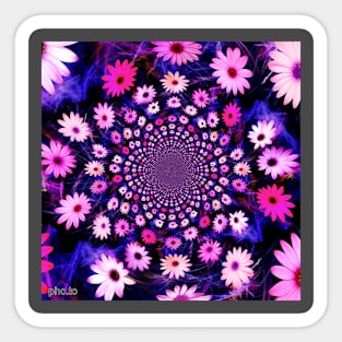 Fractal Daisies Sticker